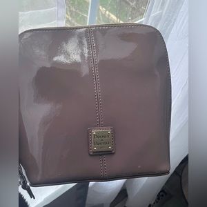 Dooney & Bourke Mink Patent Leather Trixie Crossbody Purse QVC Exclusive